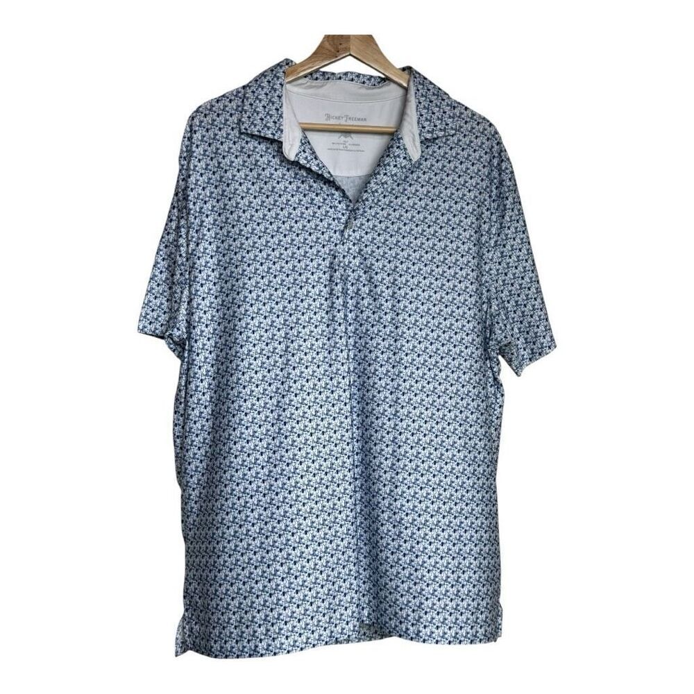 HICKEY FREEMAN‎ Patterned Woven Polo golf large
